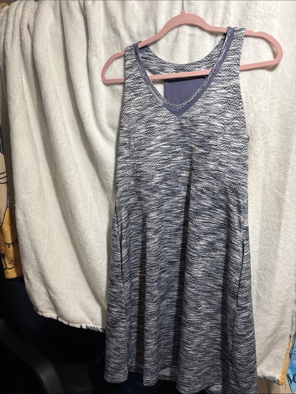 MPG Heathered Navy and White Athletic Dress with pockets